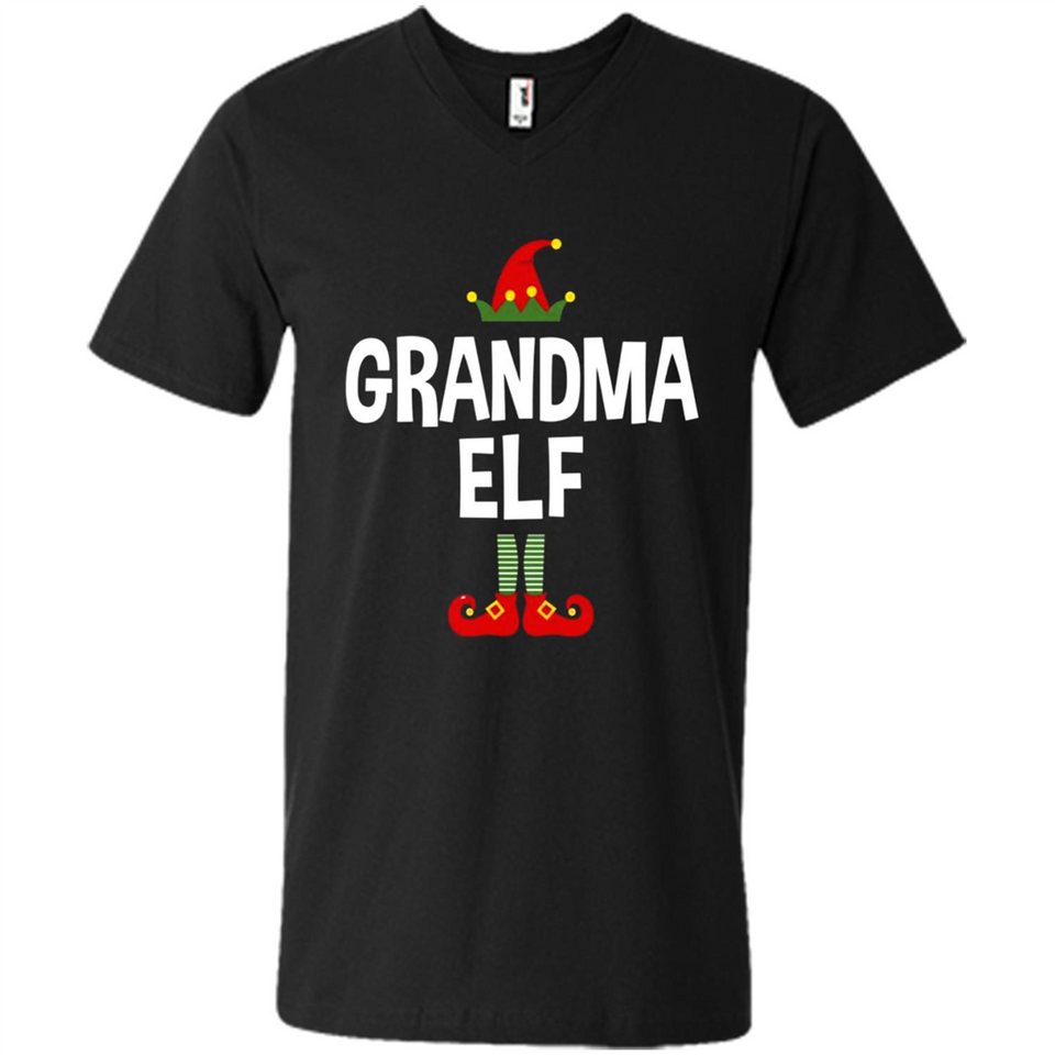 Grandma Elf Shirt -Family Matching Christmas Pajamas - Men's V-Neck