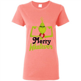 Grinch Merry Whatever Funny Christmas Sporty - Ladies Short-Sleeve