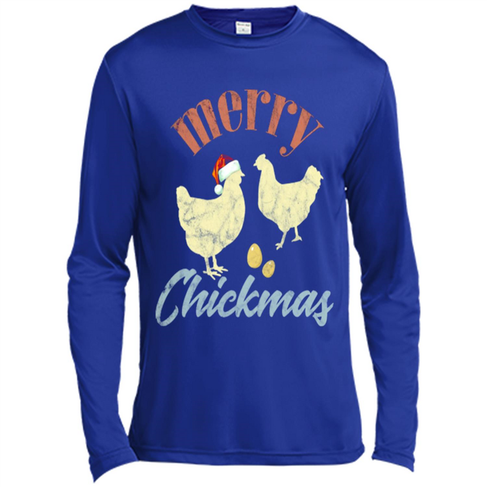 Christmas Chicken Vintage Shirt Funny Santa Hen Farmer Lover - Canvas Long Sleeve T-Shirt