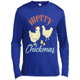 Christmas Chicken Vintage Shirt Funny Santa Hen Farmer Lover - Canvas Long Sleeve T-Shirt