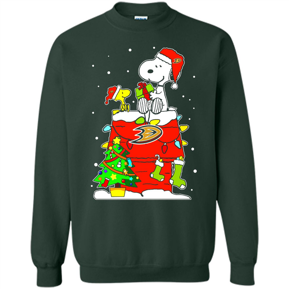 Anaheim Ducks Snoopy Ugly Christmas Sweaters - Sweatshirt