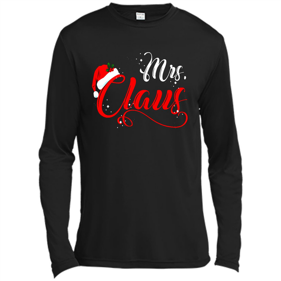 Mrs. Claus Santa Claus Merry Xmas T-Shirt - Canvas Long Sleeve T-Shirt