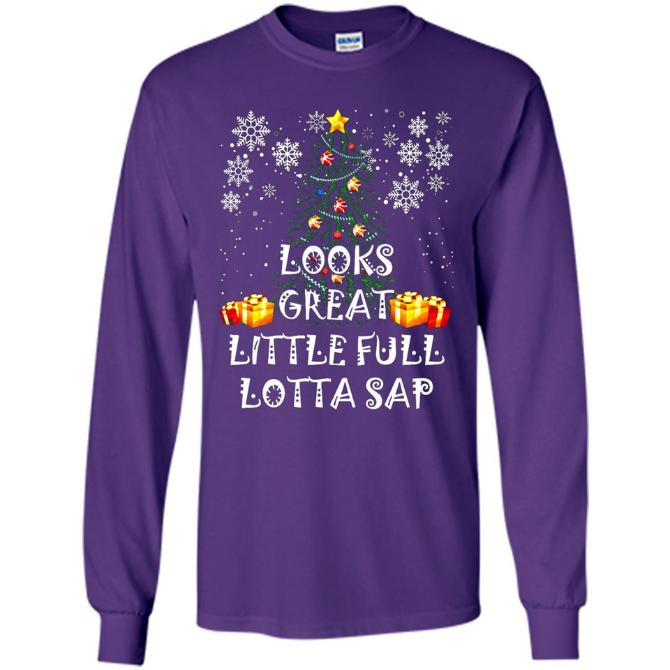 Looks Great Little Full Lotta Sap Funny Christmas Tree Mug PINGPONG - Long Sleeve T-Shirt