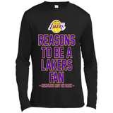 Reasons to be a Los Angeles Lakers Fan Complete List on Back - Canvas Long Sleeve T-Shirt