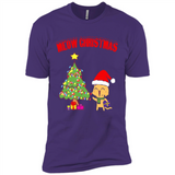 Meow merry christmas- cat and pine merry christmas - Premium Short Sleeve T-Shirt