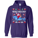 Ugly Christmas Santa Riding Dolphin - Hoodie