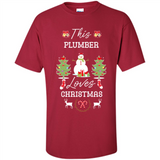 This Plumber Loves Christmas Tree Shirt with Snowman