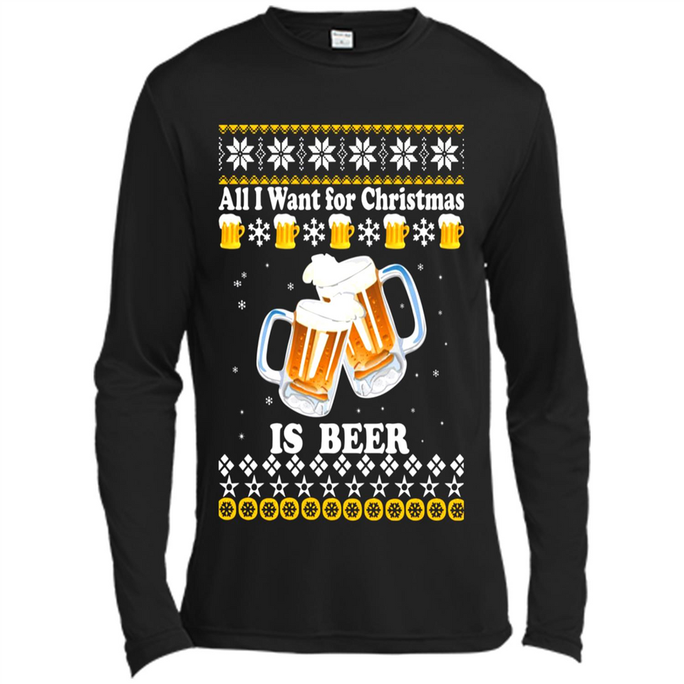 All I want for Christmas is Beer sweater - Canvas Long Sleeve T-Shirt