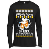 All I want for Christmas is Beer sweater - Canvas Long Sleeve T-Shirt