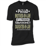 I'm A Proud Mother In Law Of A Freaking Awesome Daughter - Premium Short Sleeve T-Shirt