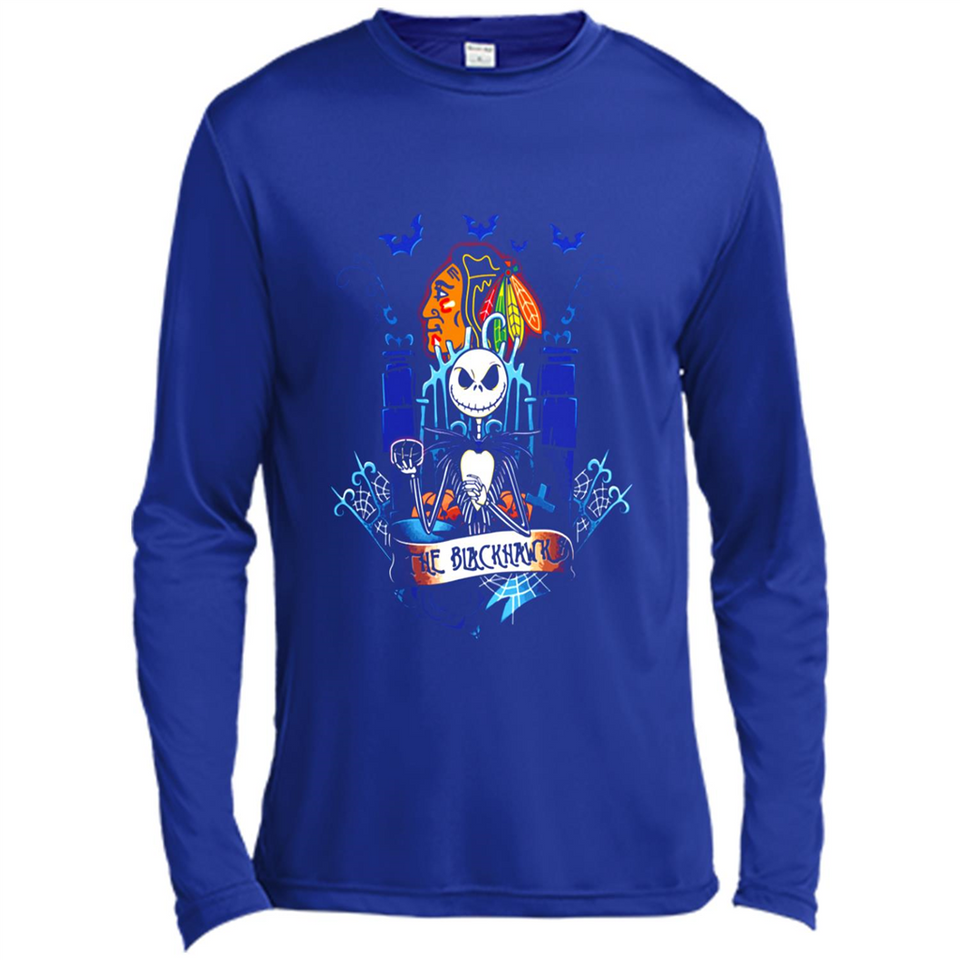 Chicago Blackhawks Halloween The Nightmare Before Christmas - Canvas Long Sleeve T-Shirt
