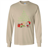 Snoopy Merry Christmas with Christmas tree T-Shirt - Long Sleeve T-Shirt