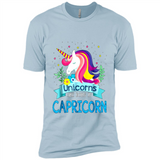Unicorns are born in Capricorn Birthday Rainbow Gift Custom Ultra Cotton