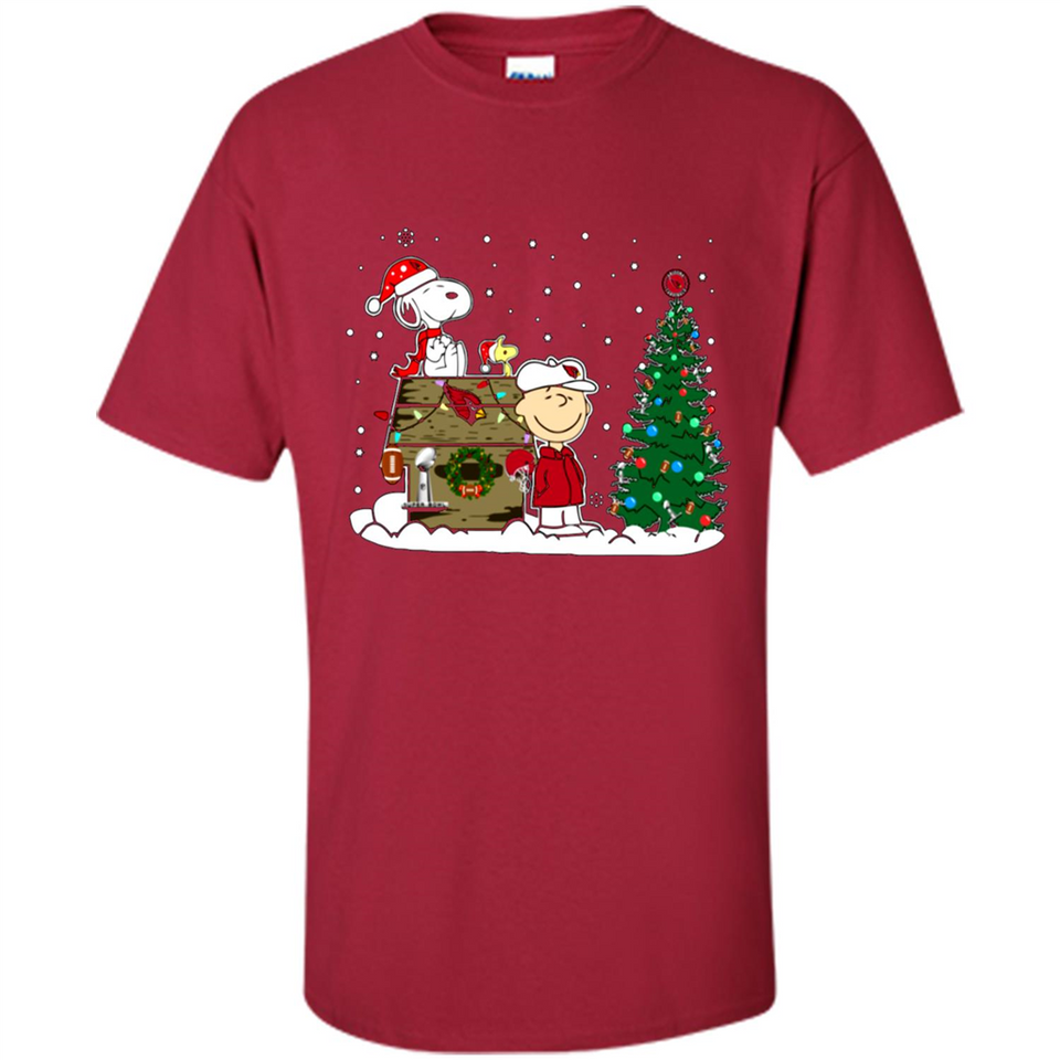 Arizona Cardinals Snoopy The Peanuts Movie Christmas Football Super Bowl pingpong - Shirt