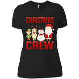 CHRISTMAS CREW Shirt X-mas Santa Snowman Reindeer Elf - Ladies' Boyfriend T-Shirt