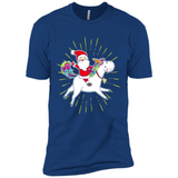 Unicorn And Santa Christmas - Premium Short Sleeve T-Shirt