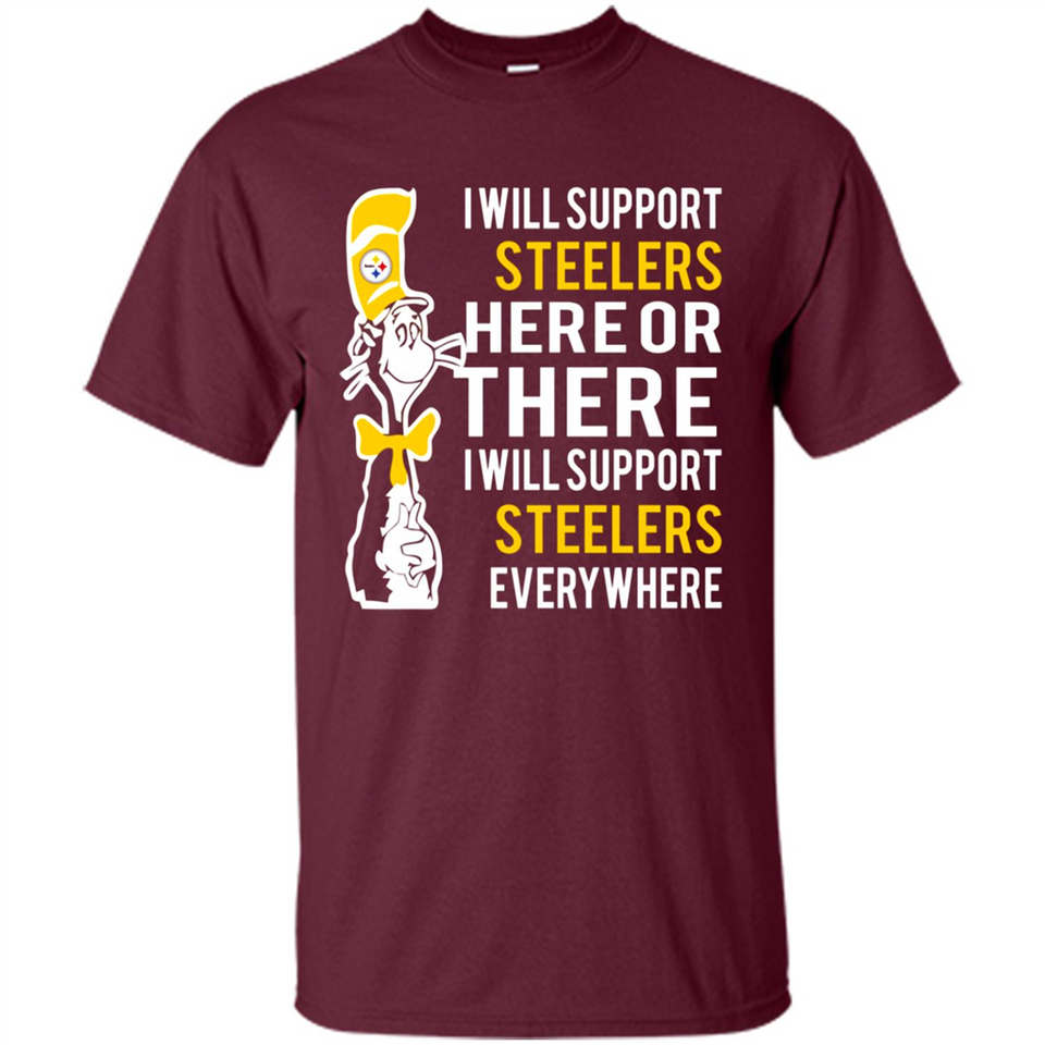 Shirt For Dr Seuss Cat And Pittsburgh Steelers Fans - Shirt