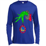 GRINCH HAND HOLDING GOLDEN STATE WARRIORS GLITTER CHRISTMAS PINGPONG