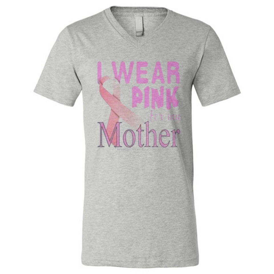 Breast cancer awareness mother - Canvas Unisex V-Neck