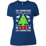 Oh Chemistree, Oh Chemistree Christmas Ugly Sweater - Ladies' Boyfriend T-Shirt