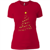Modern Christmas Tree Light Led Merry Xmas Mug PINGPONG - Ladies' Boyfriend T-Shirt