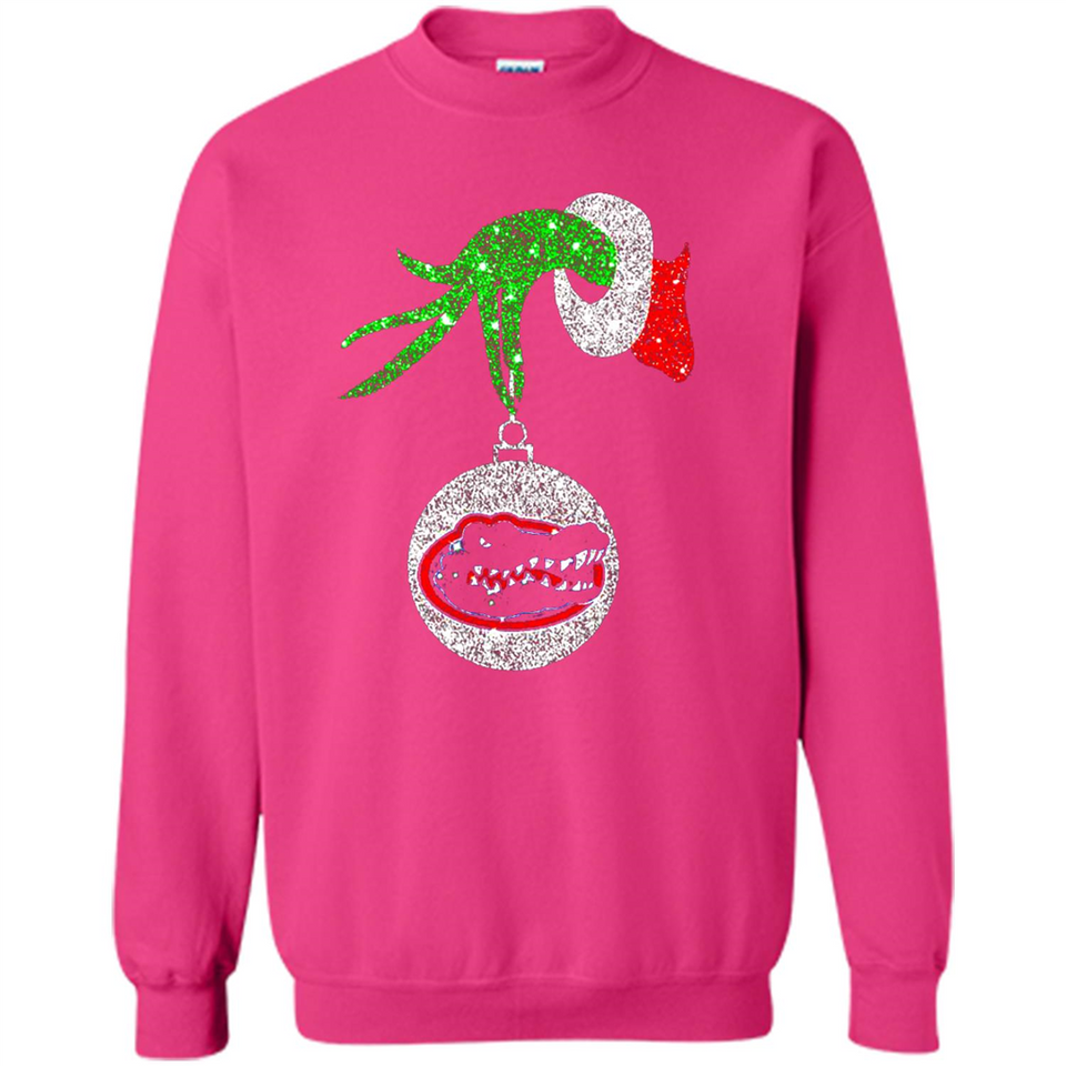 Funny Florida Gators Glitter Grinch Monogram Ornament Christmas Gift - Sweatshirt