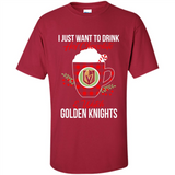 I Just Want To Drink Hot Chocolate & Watch Vegas Golden Knights Ugly Christmas Sweater PINGPONG