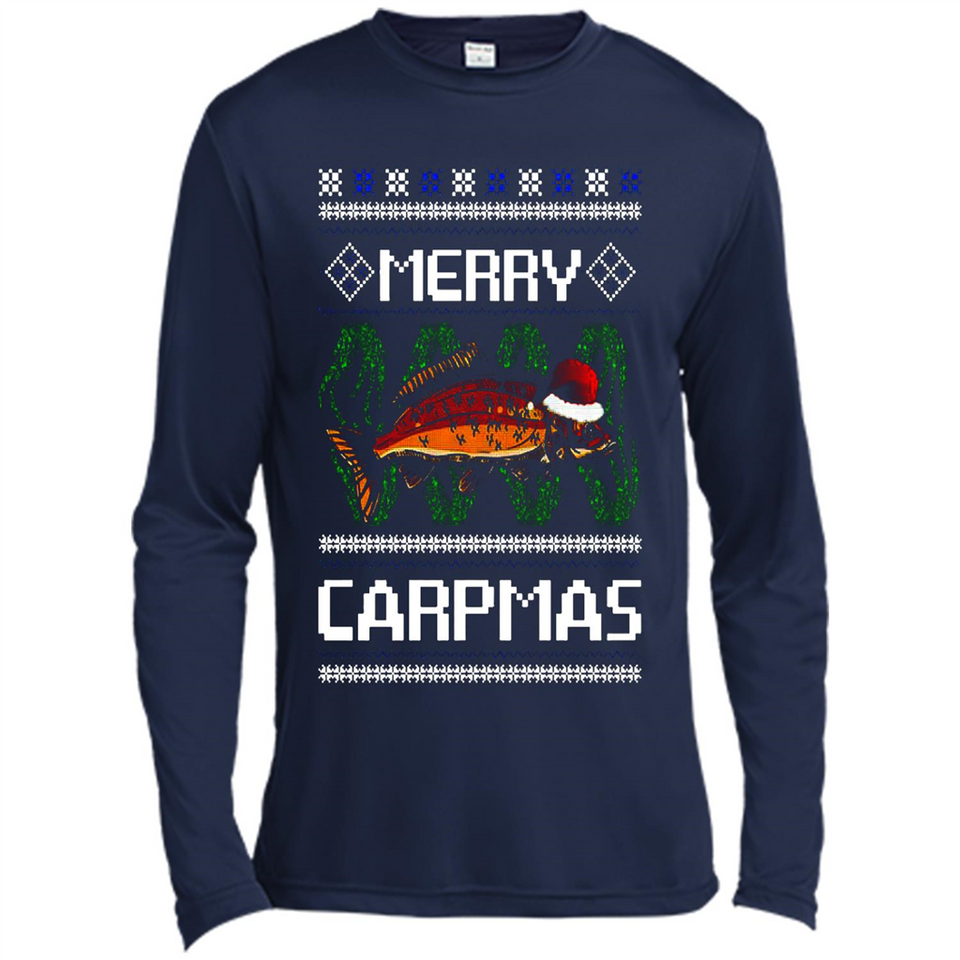 Santa Claus Carpmas Merry Carpmas Christmas Sweater PINGPONG - Canvas Long Sleeve T-Shirt