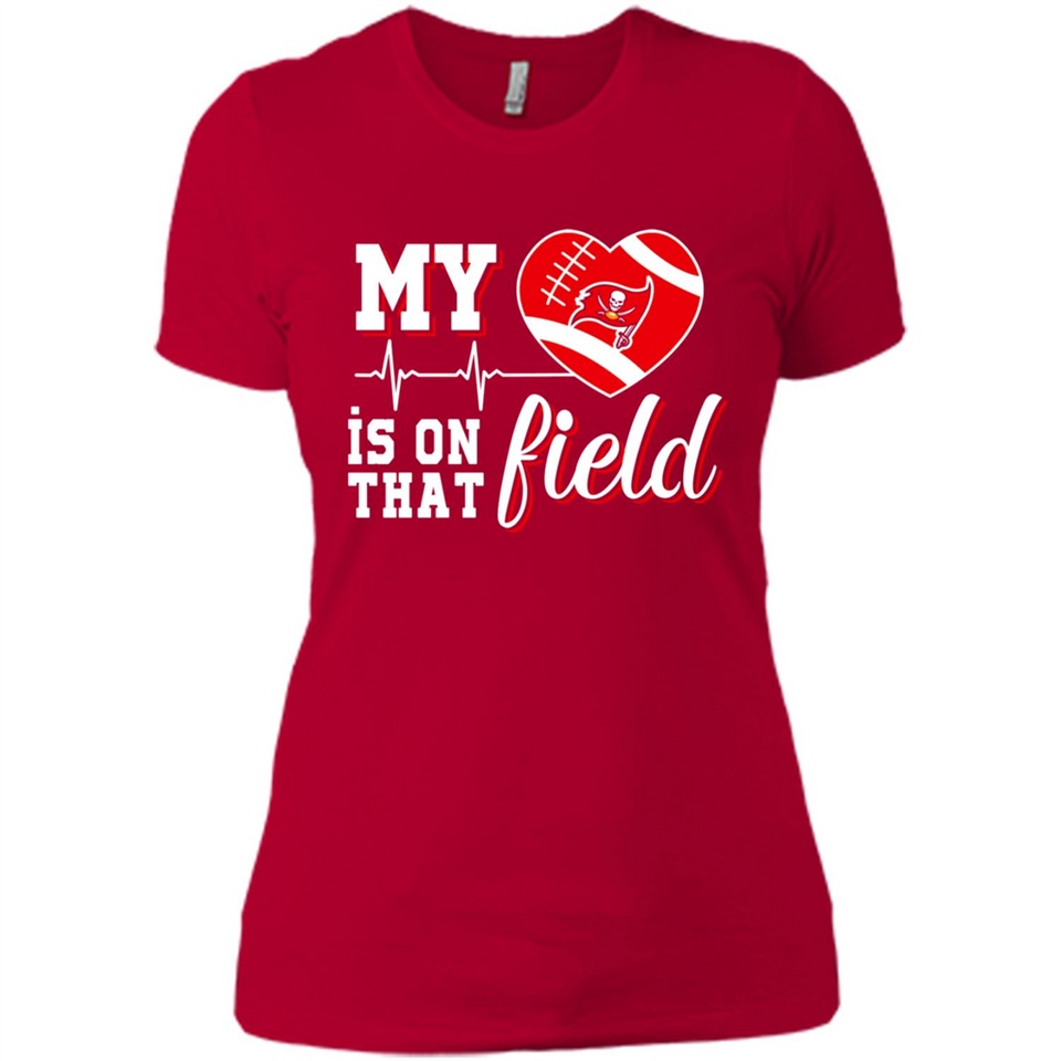 Tampa Bay Buccaneers Football My Heart is on that Field - Ladies' Boyfriend T-Shirt