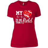 Tampa Bay Buccaneers Football My Heart is on that Field - Ladies' Boyfriend T-Shirt