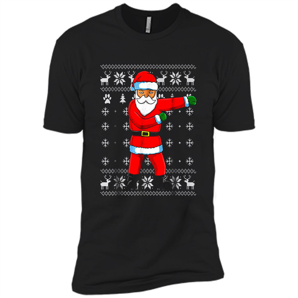 Flossing Santa Christmas Ugly Sweater Style Pajama Xmas Gift - Premium Short Sleeve T-Shirt