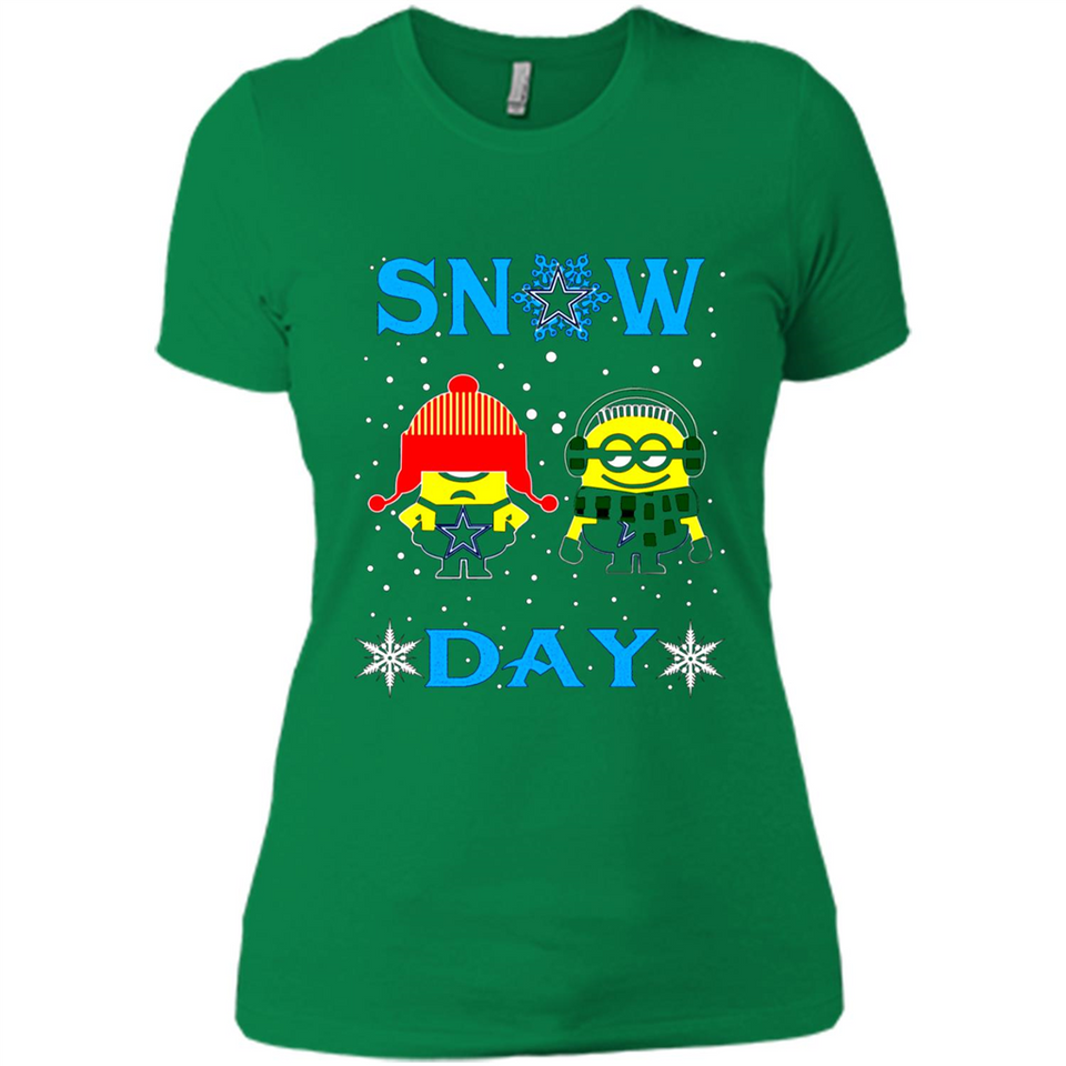 Snow Day Shirt For Dallas Cowboys Vs Minion Fans pingpong