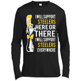 Shirt For Dr Seuss Cat And Pittsburgh Steelers Fans - Canvas Long Sleeve T-Shirt