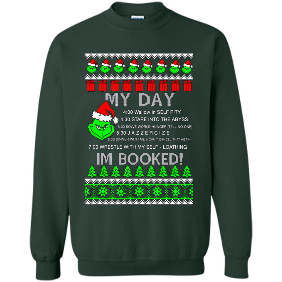 Mr Grinch my day I’m booked Christmas sweater PINGPONG