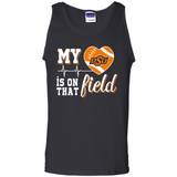 Oklahoma State Cowboys Football My Heart is on that Field - Tank Top