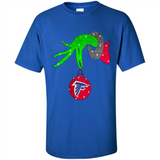 GRINCH HAND HOLDING ATLANTA FALCONS GLITTER CHRISTMAS PINGPONG