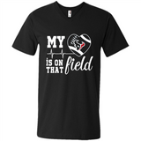 Houston Texans Football My Heart is on that Field - Men's V-Neck