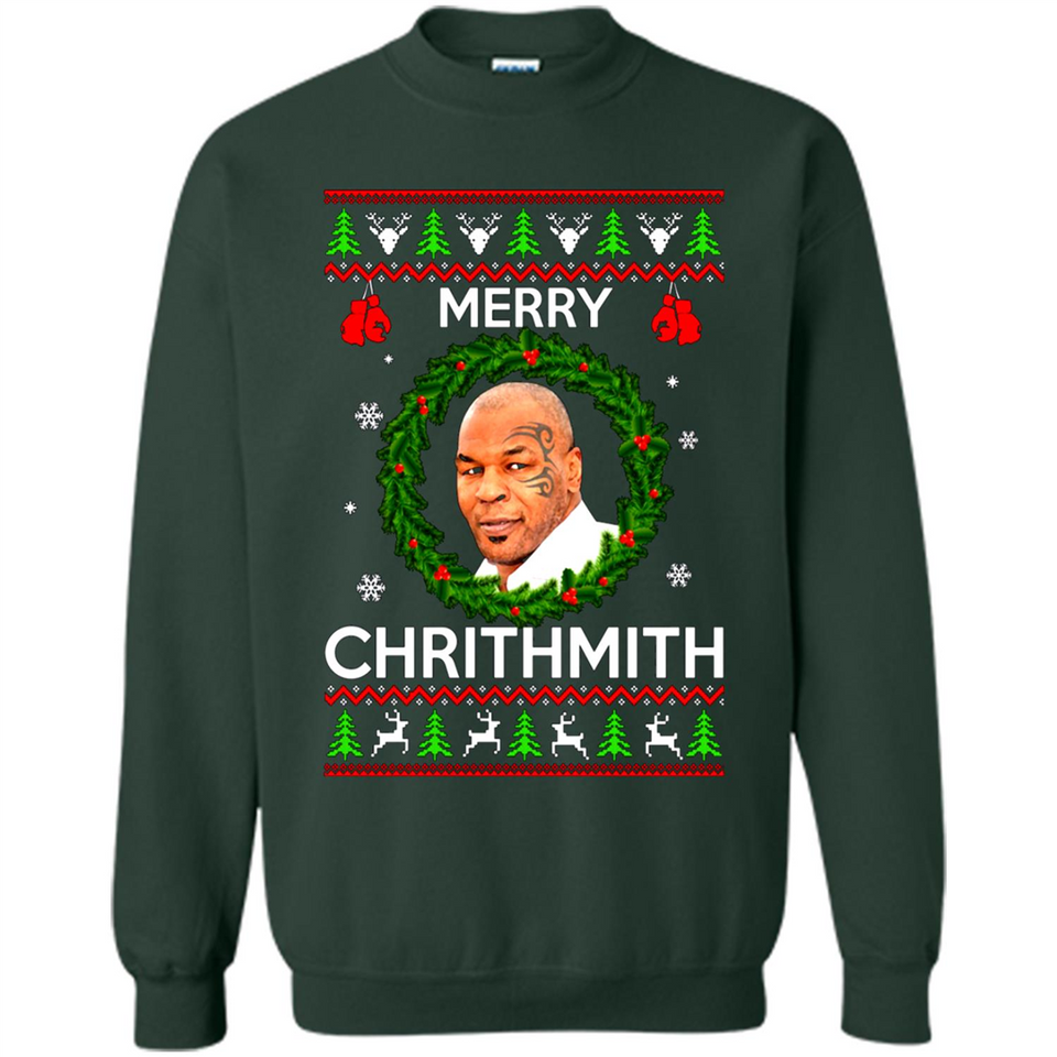 Mike Tyson Merry Chritmith Christmas Sweatshirt PINGPONG