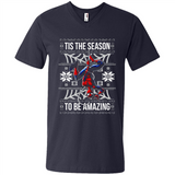 Marvel Spider Man Tis The Season To Be Amazing Ugly Christmas Mug PINGPONG - Men's V-Neck