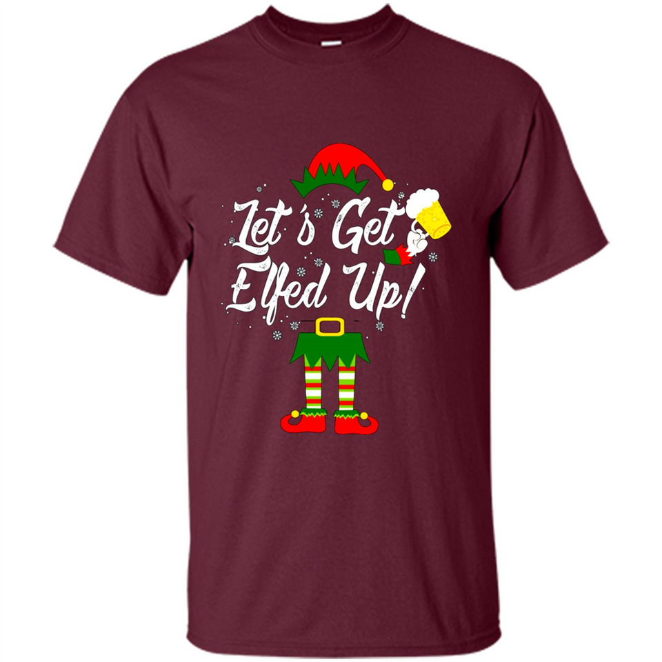 Let's Get Elfed Up Drinking Beer Christmas PINGPONG