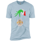 Amazing Iowa State Cyclones Glitter Grinch Monogram Ornament Christmas Gift - Premium Short Sleeve T-Shirt