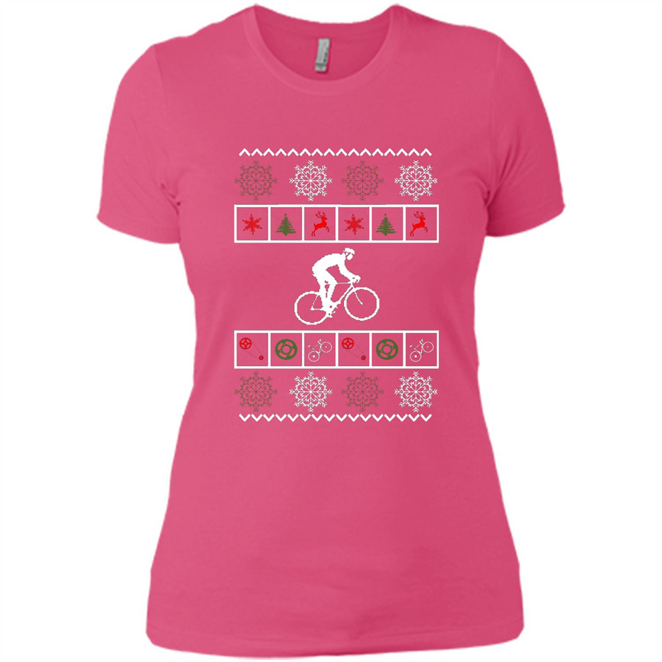 Christmas Ugly Sweater Best Cycling Ugly Christmas Sweater - Ladies' Boyfriend T-Shirt