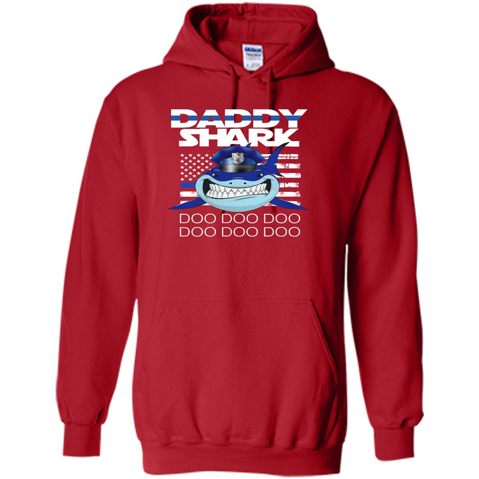 Police Daddy Shark Blue Line Tee