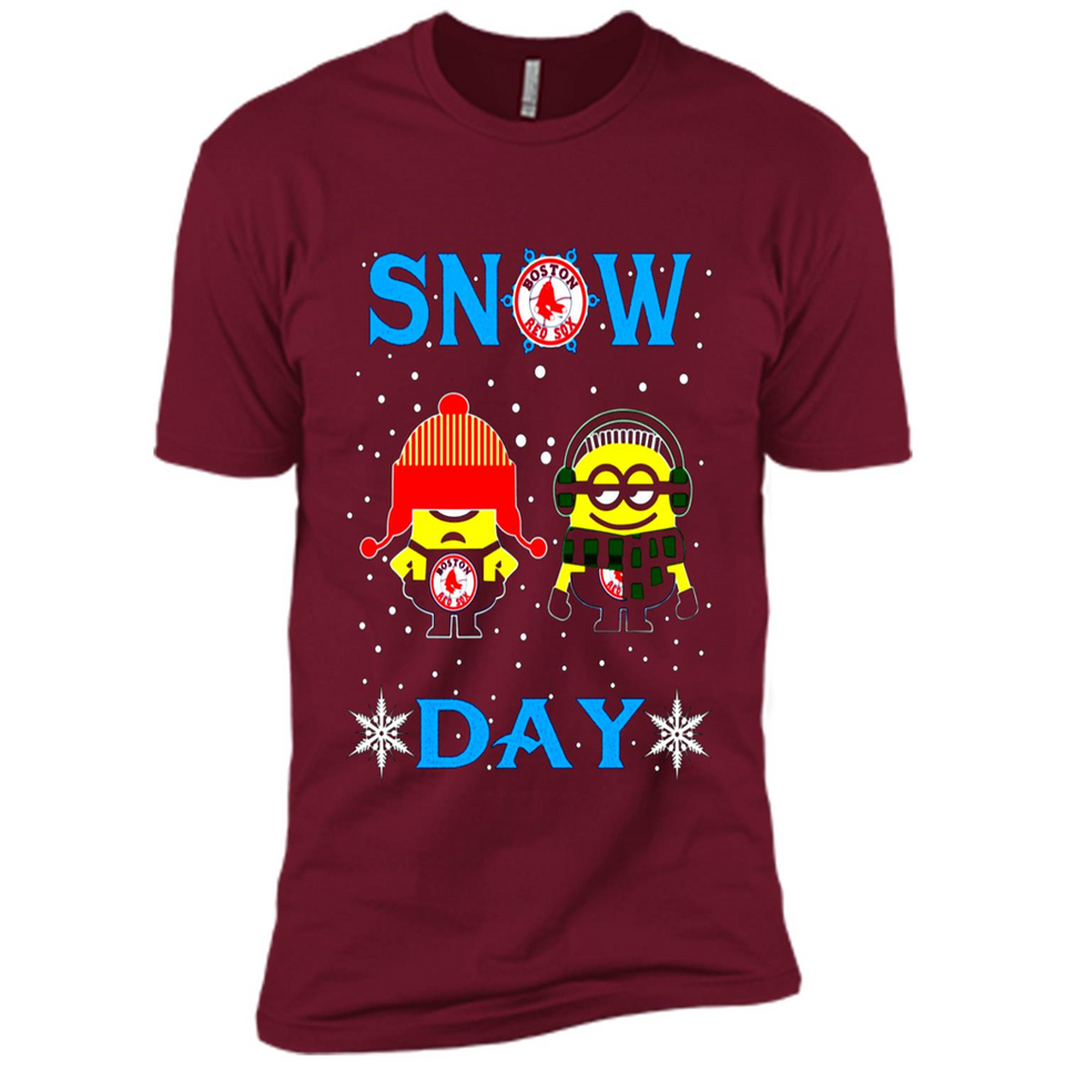 Snow Day Shirt For Boston Red Sox Vs Minion Fans pingpong