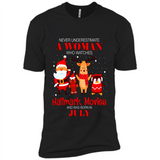 Never Underestimate A July Woman Watches Hallmark Movies Sweatshirt PINGPONG