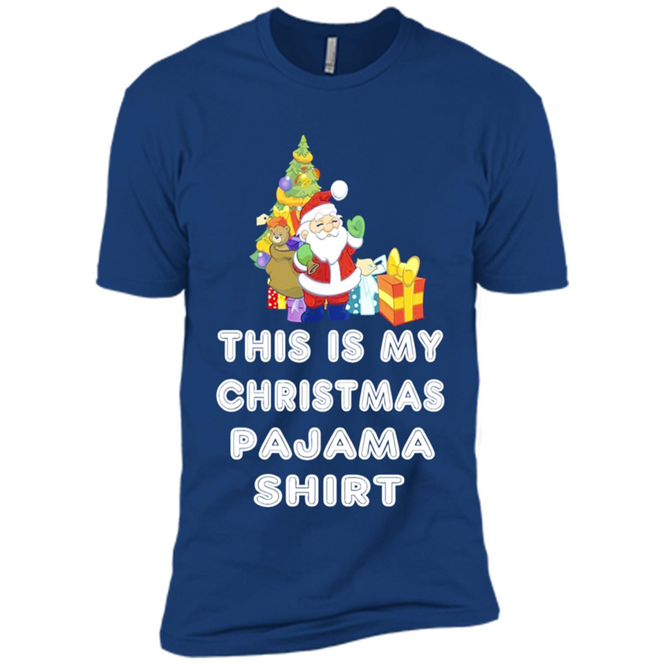This is My Christmas Pajama Shirt - Santa Bear Tree Gift Tee