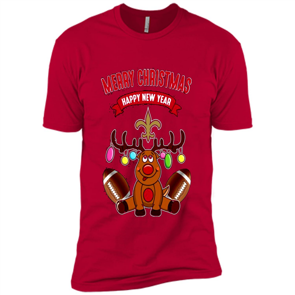 New Orleans Saints NFL Reindeer Funny Merry Christmas And Happy New Year