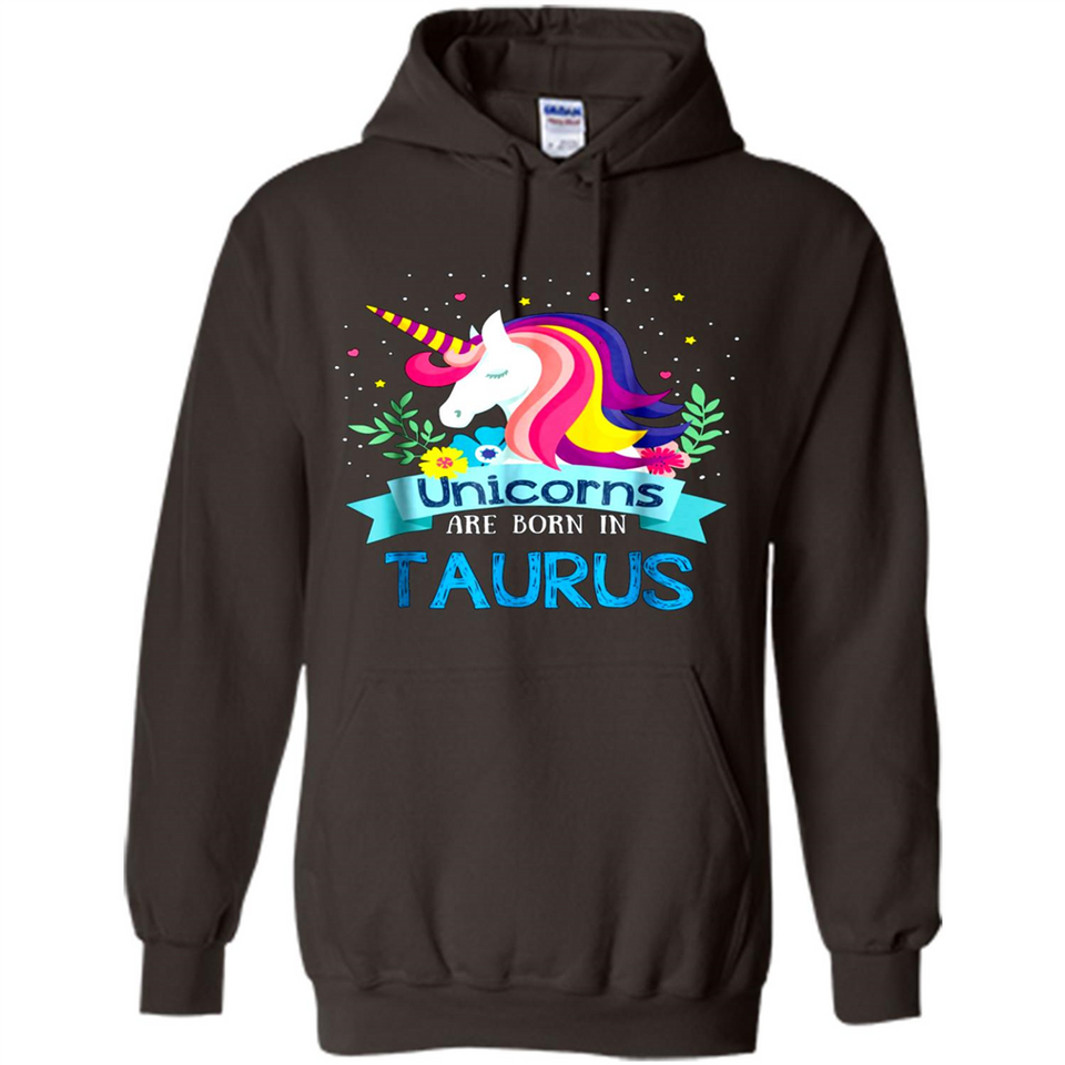 Unicorns are born in Taurus Birthday Rainbow Gift Ladies Custom