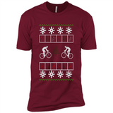 Christmas Ugly Sweater Cycling - Best Ugly Christmas Sweater - Premium Short Sleeve T-Shirt