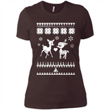 Rudolph and Clarice Ugly Christmas Sweater - Ladies' Boyfriend T-Shirt